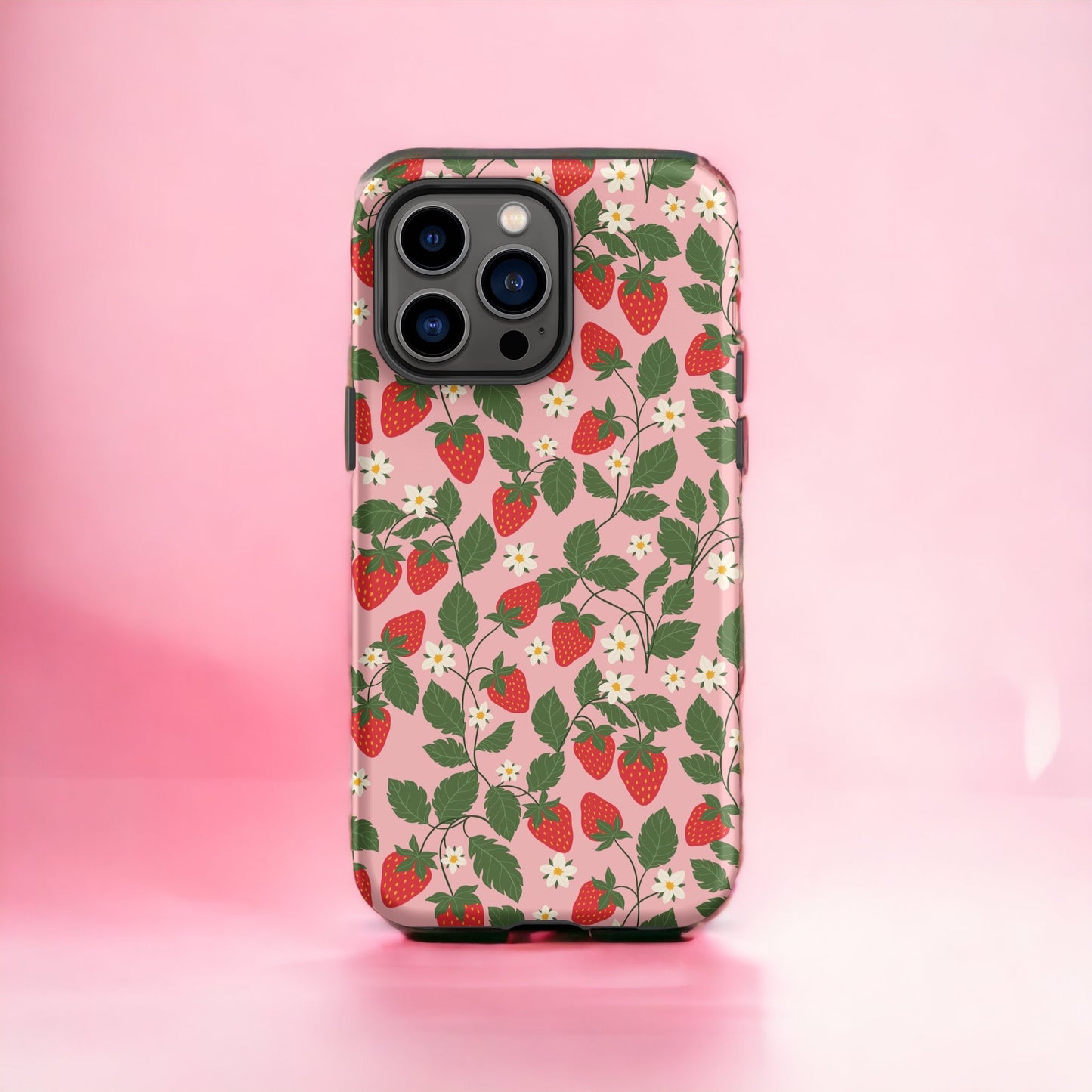 Pink Strawberry Cell Case