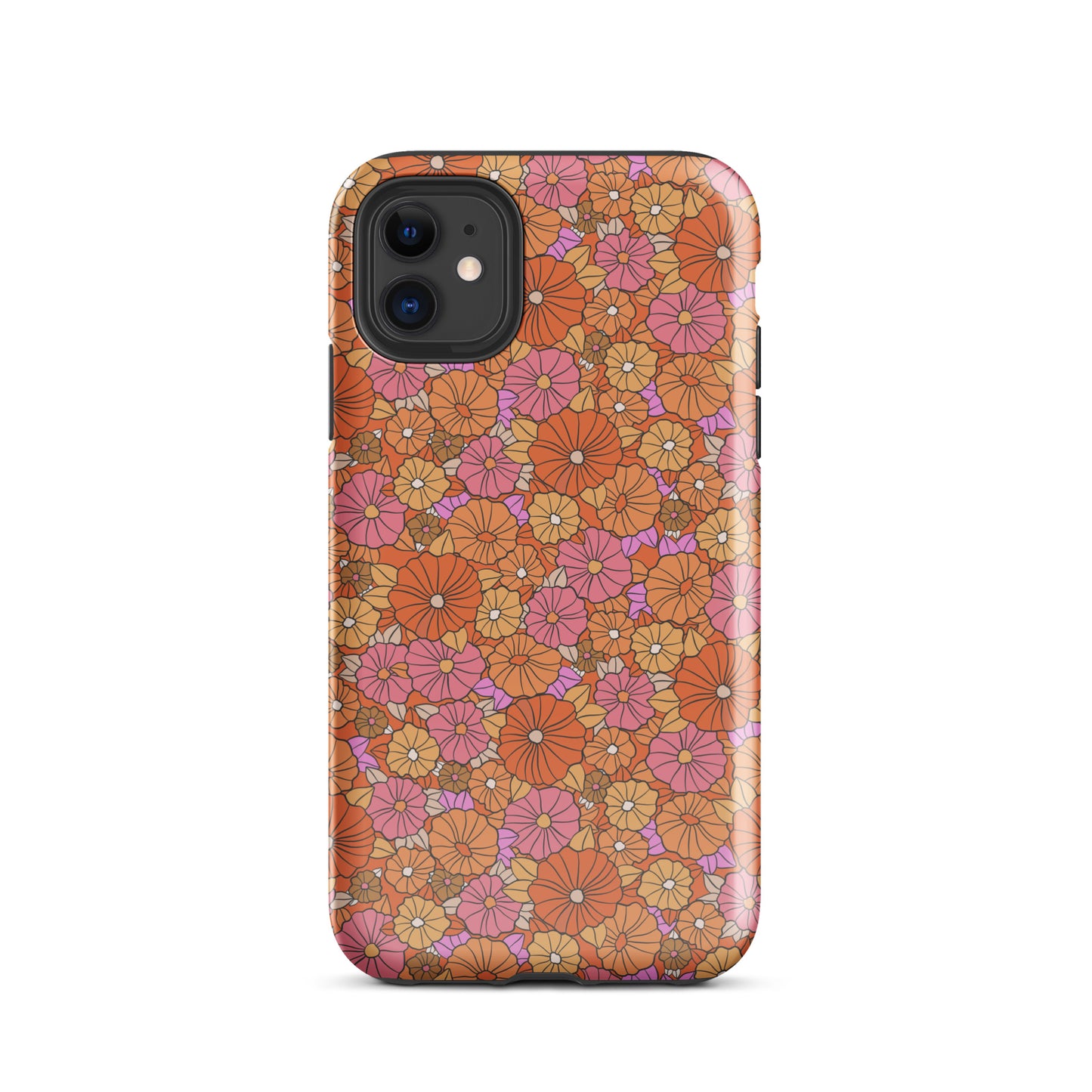 Pink & Orange Flowers iPhone Case