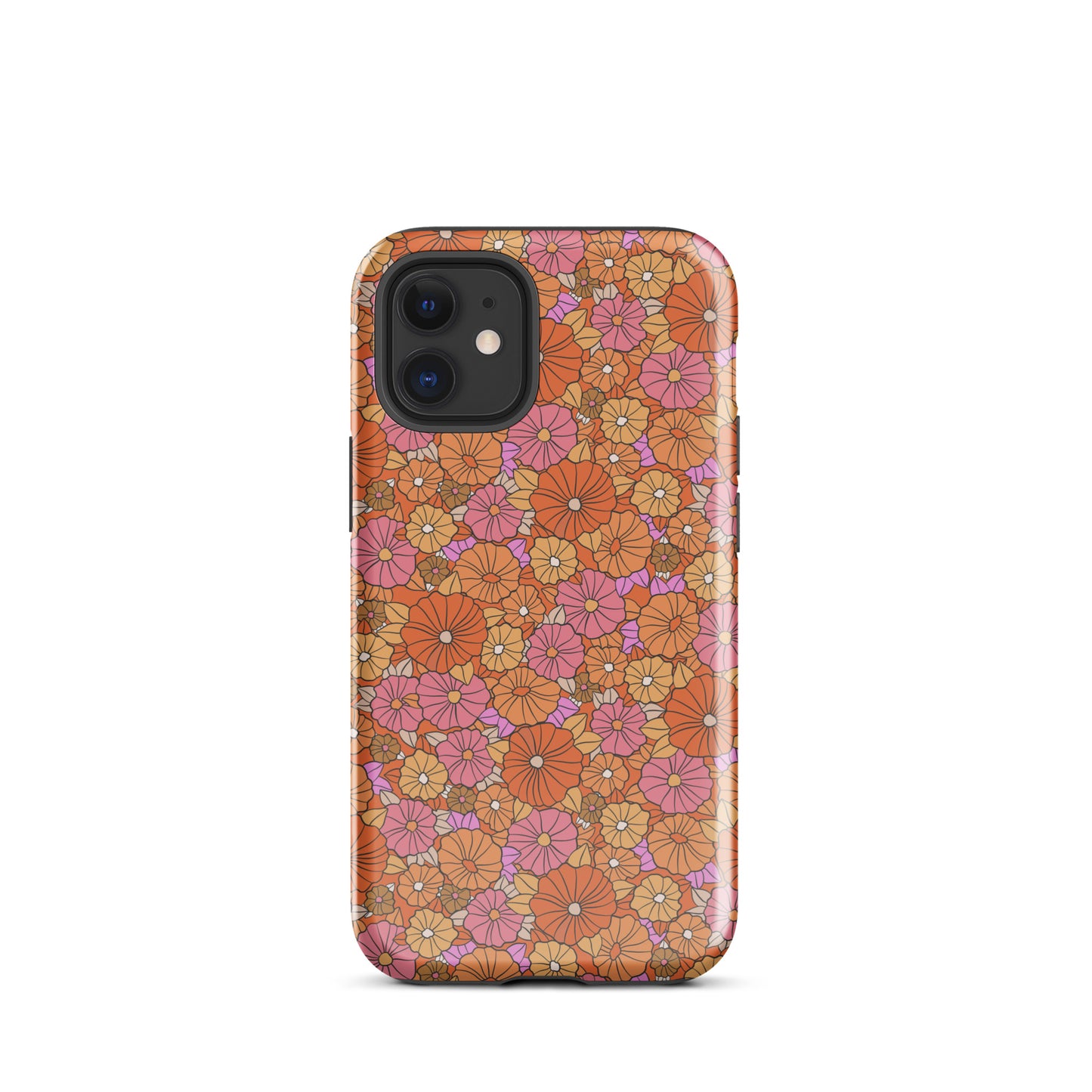 Pink & Orange Flowers iPhone Case