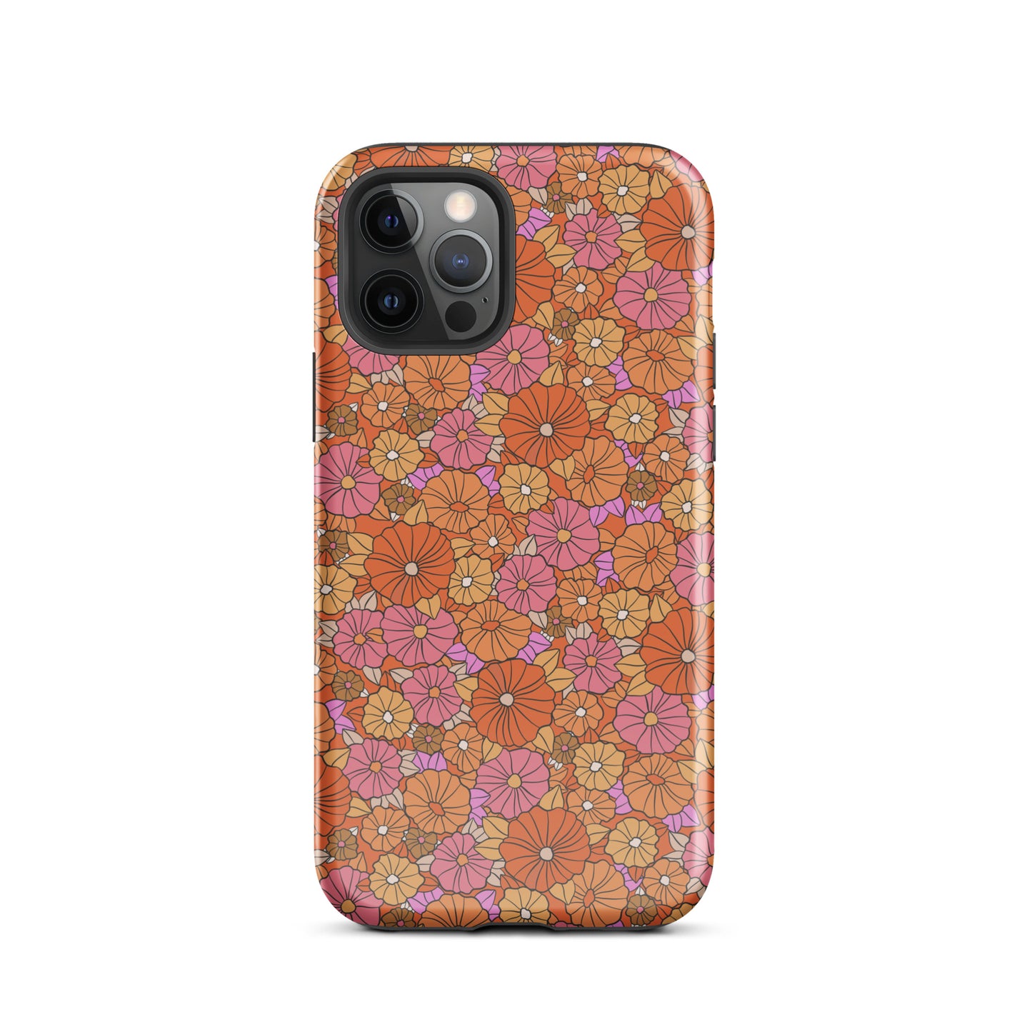 Pink & Orange Flowers iPhone Case