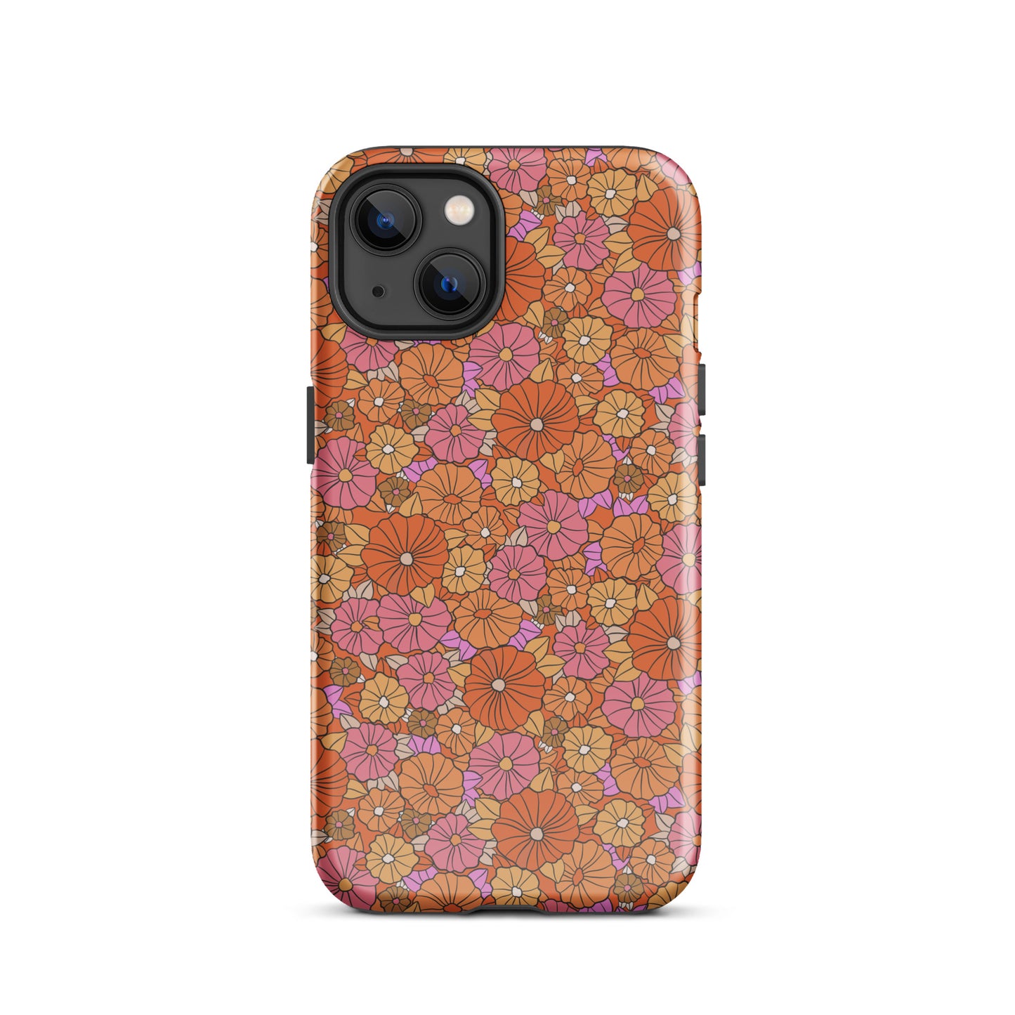 Pink & Orange Flowers iPhone Case
