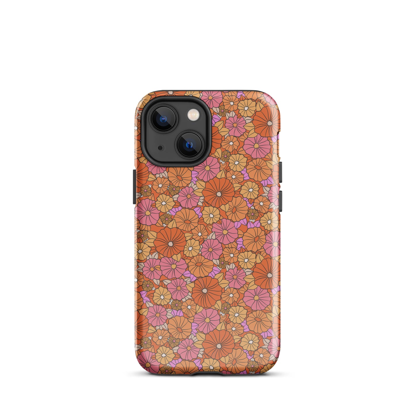 Pink & Orange Flowers iPhone Case